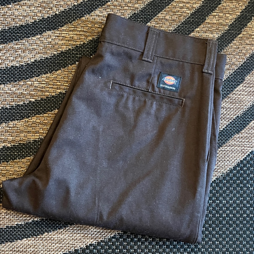 Dickies Mens Skateboarding Regular Fit Twill Pants size 36x32 Brown